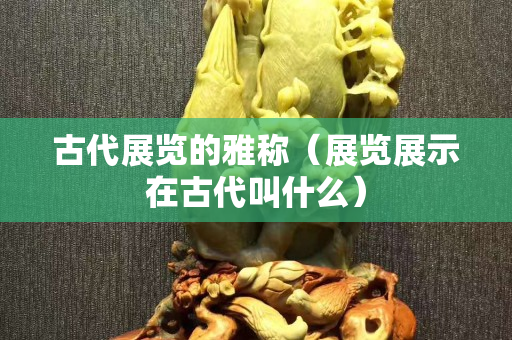 古代展覽的雅稱（展覽展示在古代叫什么）
