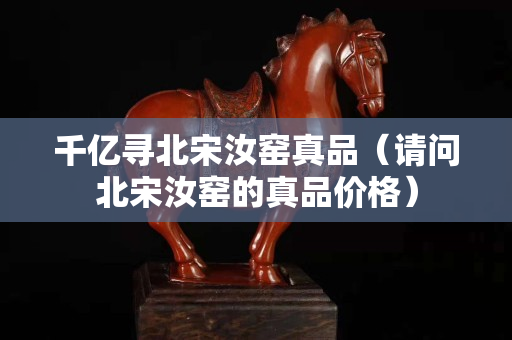 千億尋北宋汝窯真品（請問北宋汝窯的真品價格）