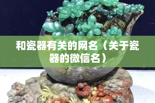 和瓷器有關(guān)的網(wǎng)名（關(guān)于瓷器的微信名）