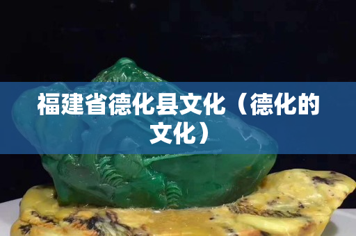 福建省德化縣文化（德化的文化）