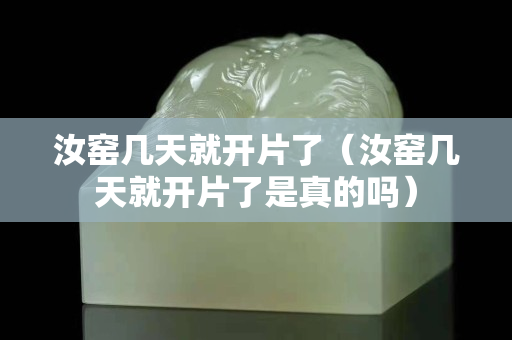 汝窯幾天就開片了（汝窯幾天就開片了是真的嗎）