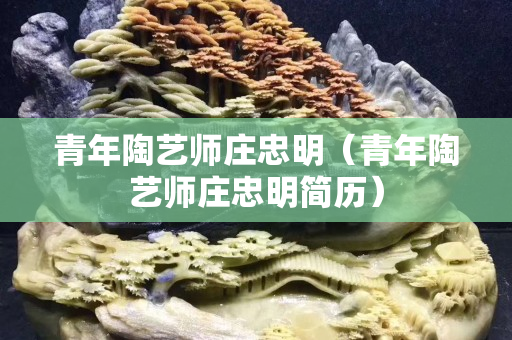 青年陶藝師莊忠明（青年陶藝師莊忠明簡歷）