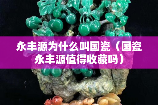 永豐源為什么叫國瓷（國瓷永豐源值得收藏嗎）