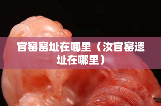 官窯窯址在哪里（汝官窯遺址在哪里）