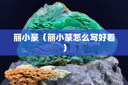 麗小篆（麗小篆怎么寫好看）