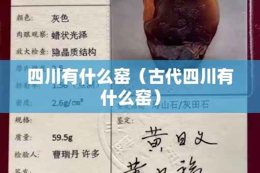四川有什么窯（古代四川有什么窯）