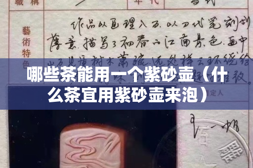哪些茶能用一個紫砂壺（什么茶宜用紫砂壺來泡）