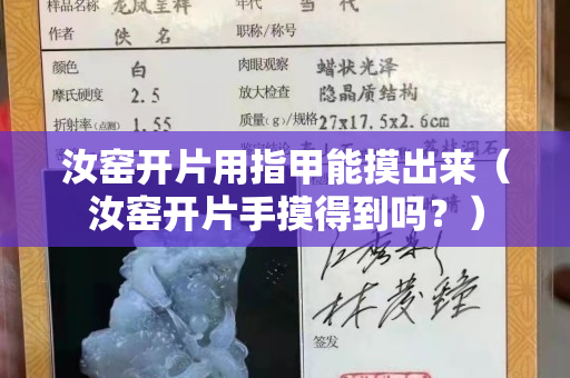 汝窯開片用指甲能摸出來（汝窯開片手摸得到嗎？）
