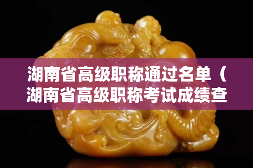 湖南省高級職稱通過名單（湖南省高級職稱考試成績查詢）