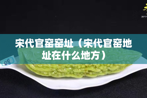 宋代官窯窯址（宋代官窯地址在什么地方）