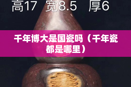 千年博大是國瓷嗎（千年瓷都是哪里）