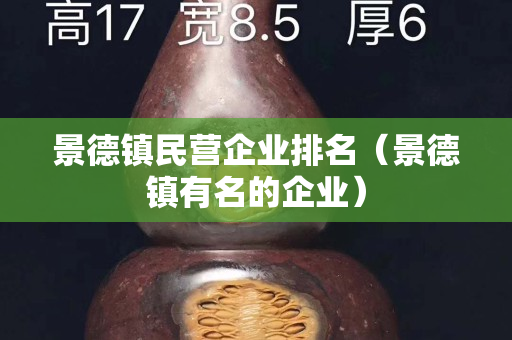 景德鎮(zhèn)民營(yíng)企業(yè)排名（景德鎮(zhèn)有名的企業(yè)）