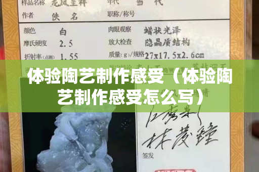 體驗陶藝制作感受（體驗陶藝制作感受怎么寫）