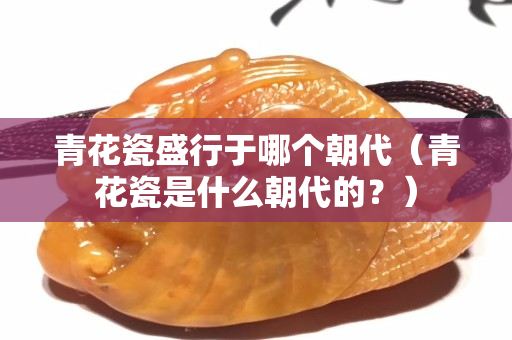 青花瓷盛行于哪個朝代（青花瓷是什么朝代的？）
