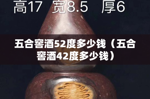 五合窖酒52度多少錢（五合窖酒42度多少錢）