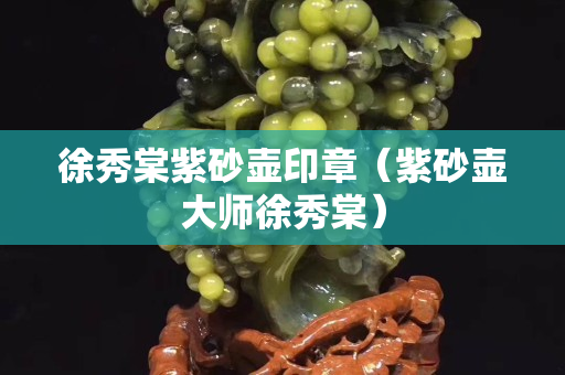 徐秀棠紫砂壺印章（紫砂壺大師徐秀棠）