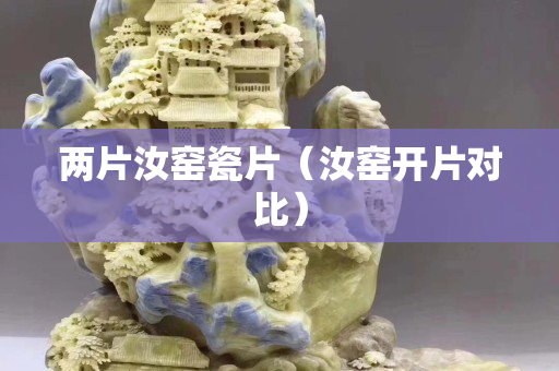 兩片汝窯瓷片（汝窯開片對比）