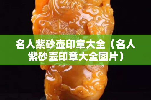名人紫砂壺印章大全（名人紫砂壺印章大全圖片）