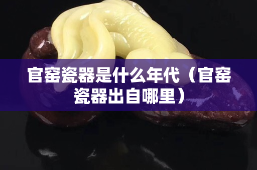 官窯瓷器是什么年代（官窯瓷器出自哪里）