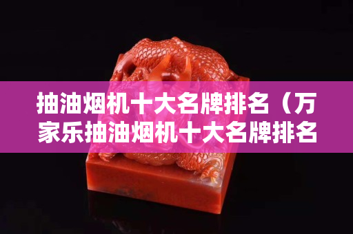 抽油煙機十大名牌排名（萬家樂抽油煙機十大名牌排名）