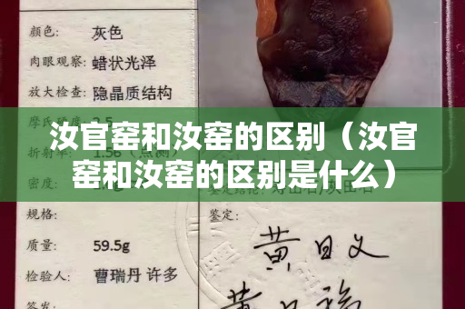 汝官窯和汝窯的區(qū)別（汝官窯和汝窯的區(qū)別是什么）