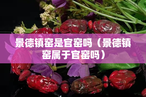 景德鎮窯是官窯嗎（景德鎮窯屬于官窯嗎）