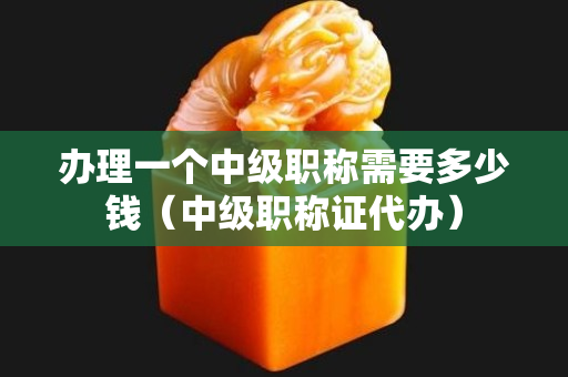 辦理一個中級職稱需要多少錢（中級職稱證代辦）