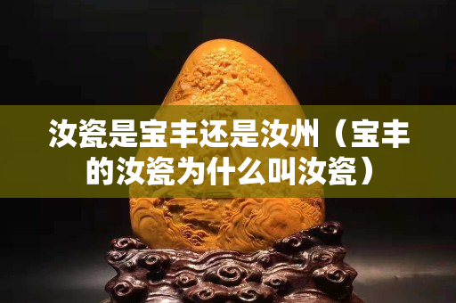 汝瓷是寶豐還是汝州（寶豐的汝瓷為什么叫汝瓷）