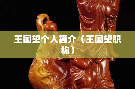 王國望個人簡介（王國望職稱）