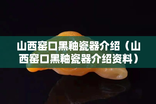 山西窯口黑釉瓷器介紹（山西窯口黑釉瓷器介紹資料）