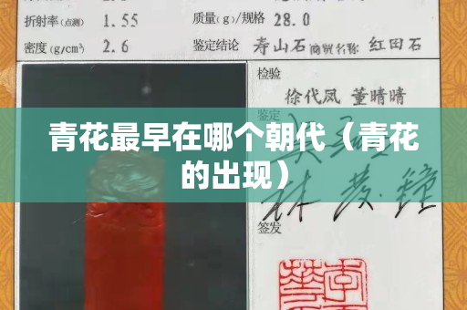 青花最早在哪個朝代（青花的出現）