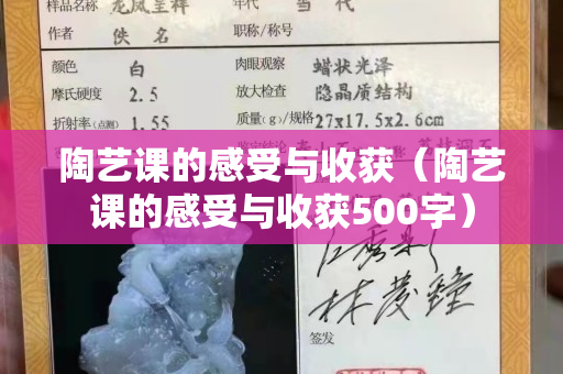 陶藝課的感受與收獲（陶藝課的感受與收獲500字）