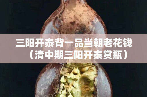 三陽開泰背一品當(dāng)朝老花錢（清中期三陽開泰賞瓶）