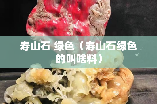 壽山石 綠色（壽山石綠色的叫啥料）