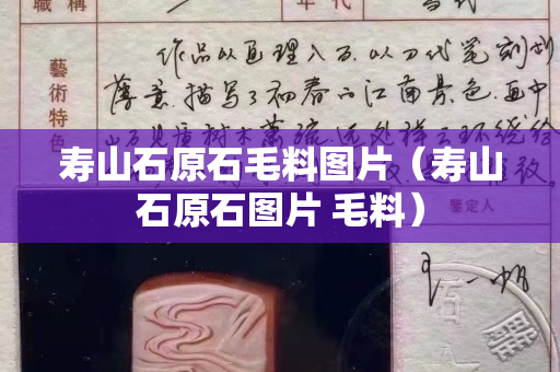 壽山石原石毛料圖片（壽山石原石圖片 毛料）