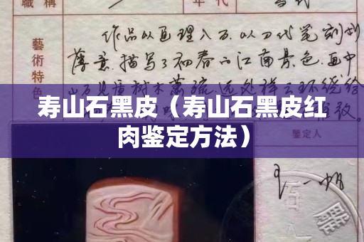 壽山石黑皮（壽山石黑皮紅肉鑒定方法）