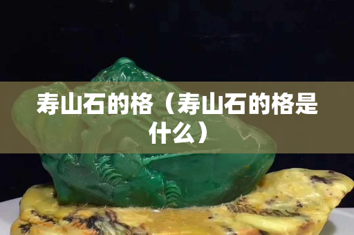 壽山石的格（壽山石的格是什么）