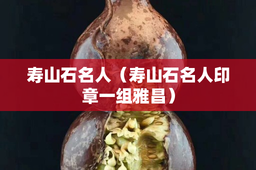 壽山石名人（壽山石名人印章一組雅昌）
