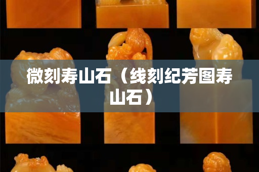 微刻壽山石（線刻紀(jì)芳圖壽山石）