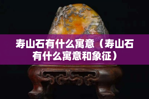 壽山石有什么寓意（壽山石有什么寓意和象征）