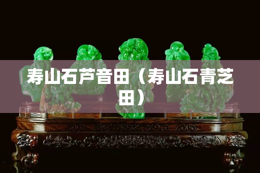 壽山石蘆音田（壽山石青芝田）