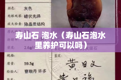 壽山石 泡水（壽山石泡水里養護可以嗎）