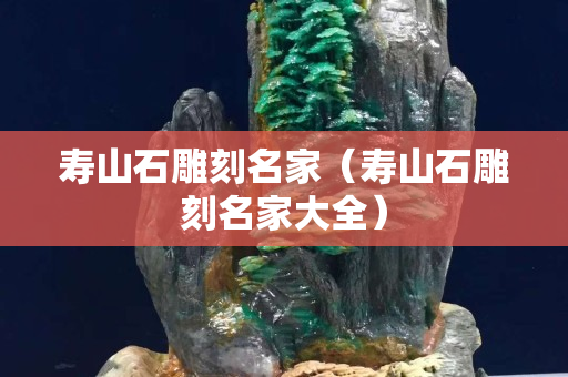 壽山石雕刻名家（壽山石雕刻名家大全）