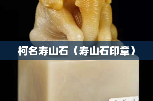 柯名壽山石（壽山石印章）