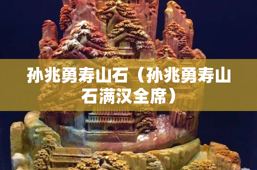 孫兆勇壽山石（孫兆勇壽山石滿漢全席）