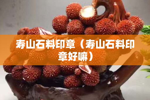 壽山石料印章（壽山石料印章好嘛）
