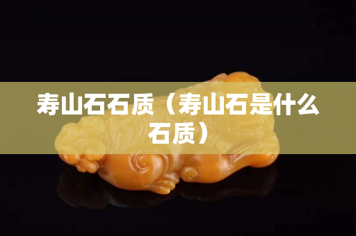 壽山石石質(zhì)（壽山石是什么石質(zhì)）
