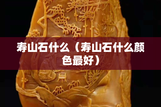 壽山石什么（壽山石什么顏色最好）