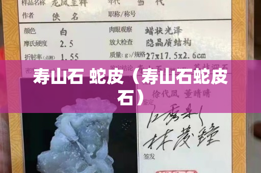壽山石 蛇皮（壽山石蛇皮石）