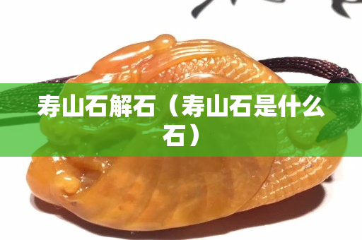壽山石解石（壽山石是什么石）